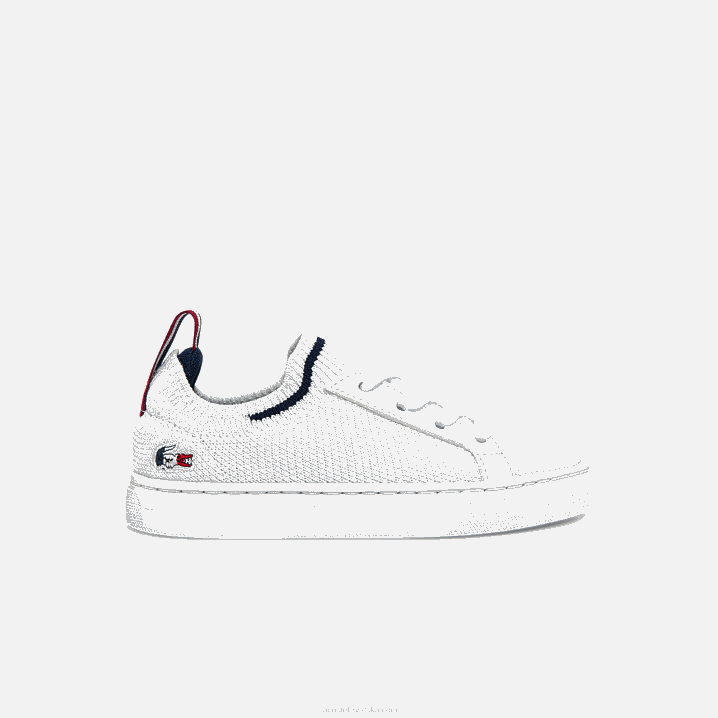 bijela/mornarska i crvena 407 6H4B2994 dojenčad Lacoste la piquee tekstilne trobojne tenisice