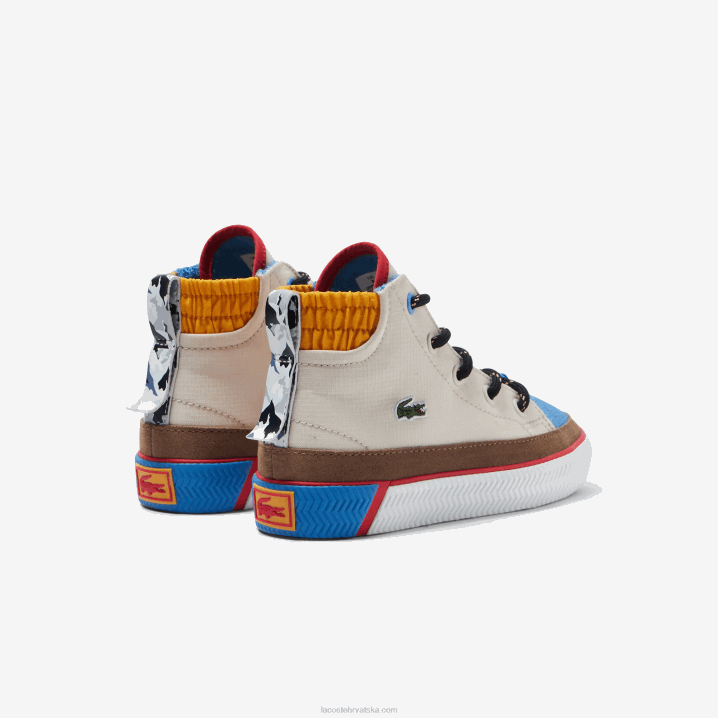 sivo bijela i žuta ht3 6H4B2986 dojenčad Lacoste Gripshot zimske srednje tekstilne vanjske cipele