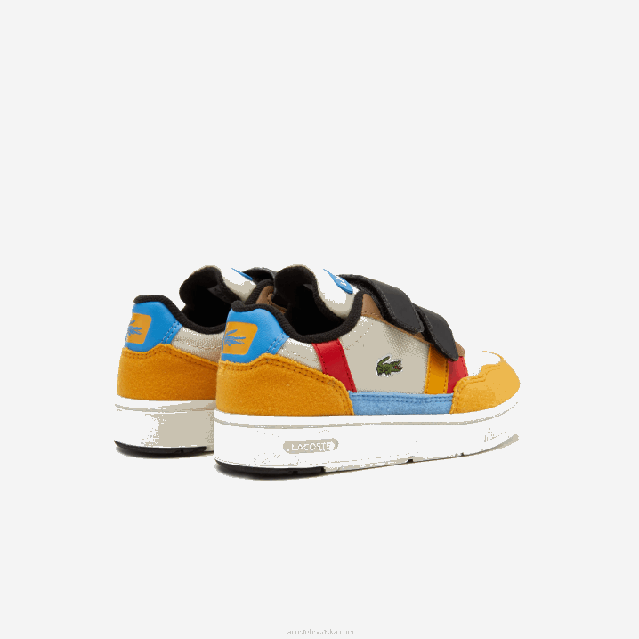 sivo bijela i žuta ht3 6H4B2992 dojenčad Lacoste t-clip zimske sintetičke vanjske cipele