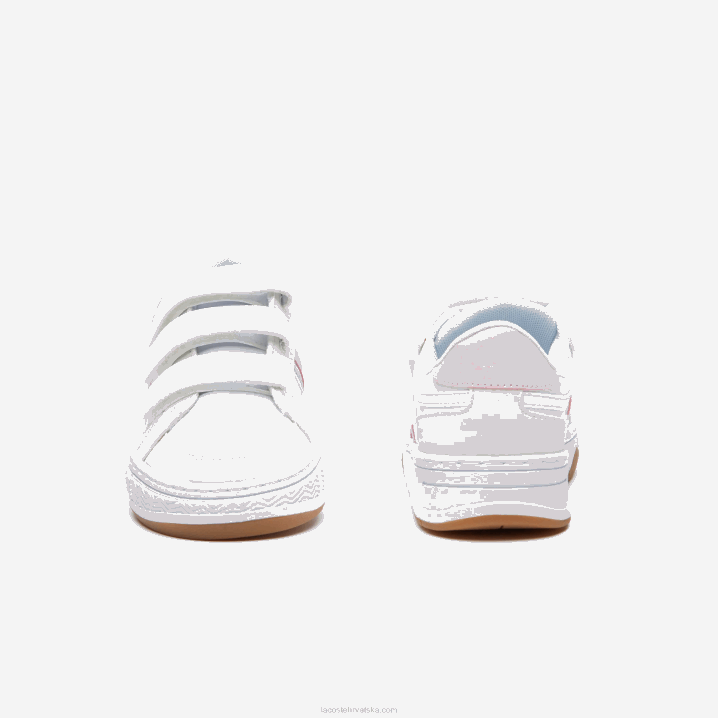 bijela i ružičasta b53 6H4B3258 djeca Lacoste l001 sintetičke tenisice