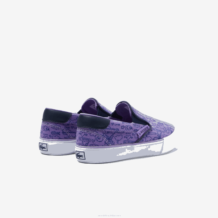 ljubičasta bijela 84x 6H4B2969 dojenčad Lacoste jump serve tekstilni slip on