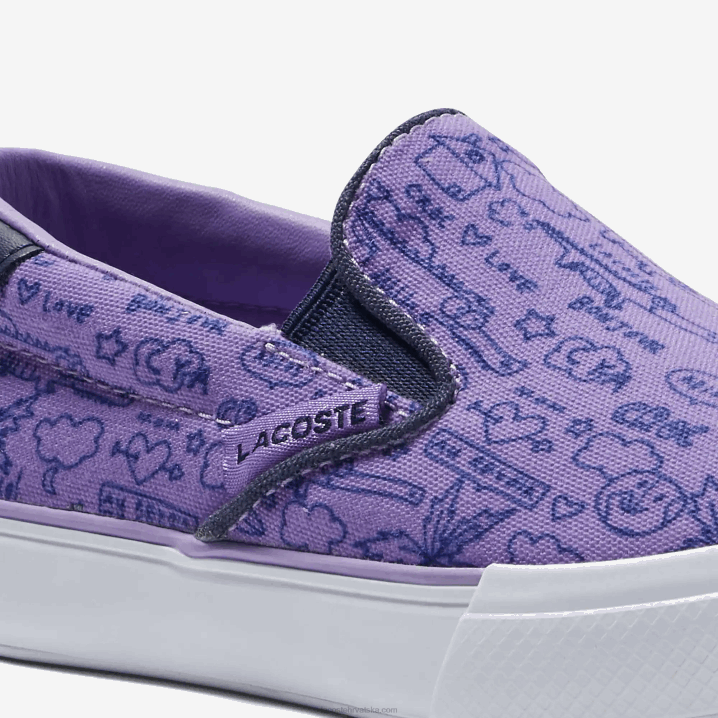 ljubičasta bijela 84x 6H4B2969 dojenčad Lacoste jump serve tekstilni slip on