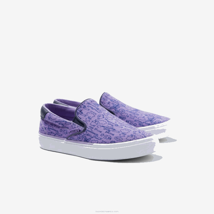 ljubičasta bijela 84x 6H4B3235 djeca Lacoste jump serve tekstilni slip on