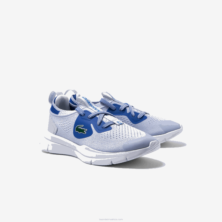 svijetloplava 52c 6H4B3069 djeca Lacoste run spin pletene tekstilne tenisice
