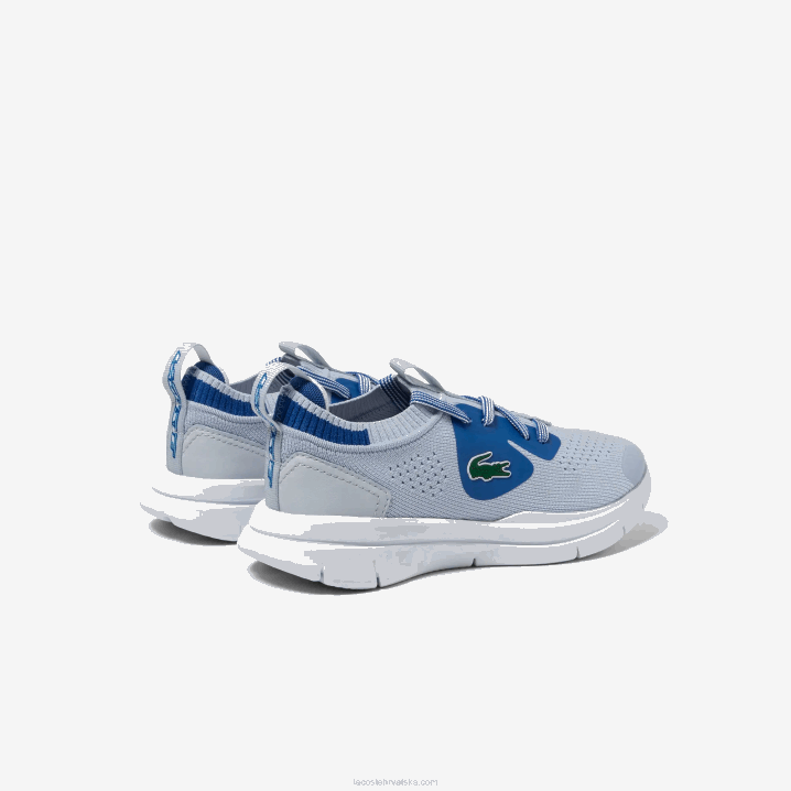 svijetloplava 52c 6H4B3069 djeca Lacoste run spin pletene tekstilne tenisice