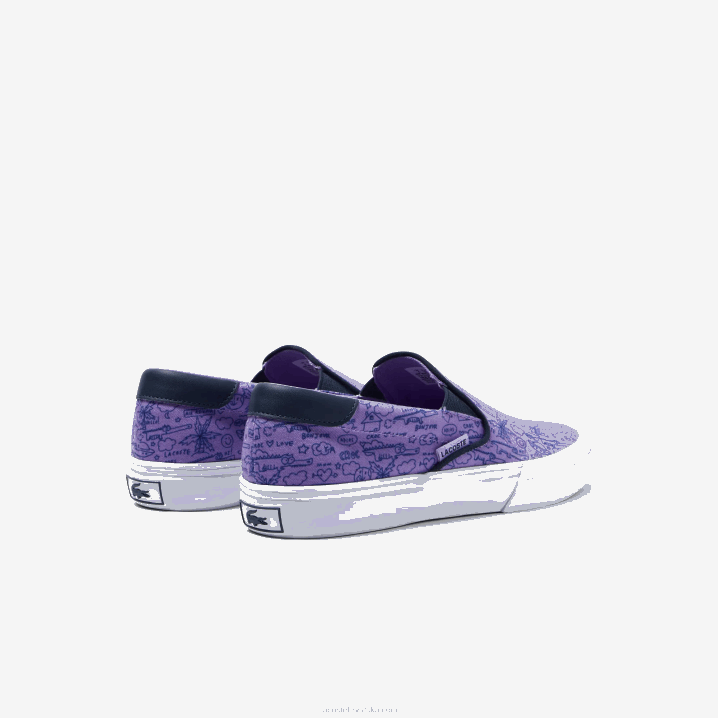 ljubičasta bijela 84x 6H4B3323 juniori Lacoste jump serve tekstilni slip on
