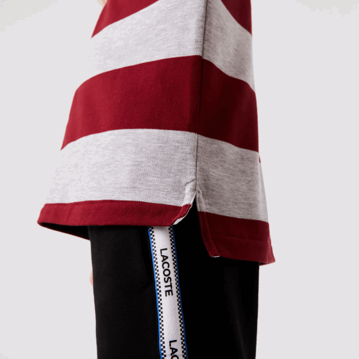 bordo sivi chine x29 6H4B2962 djeca Lacoste prugasti pique polo