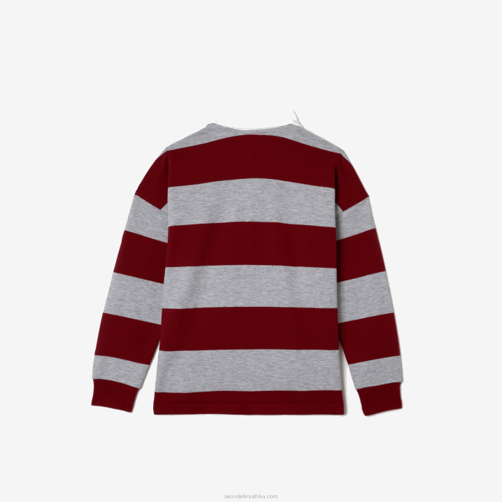bordo sivi chine x29 6H4B2962 djeca Lacoste prugasti pique polo