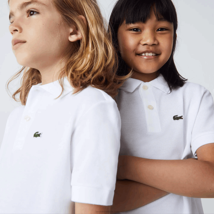 bijela 001 6H4B3000 djeca Lacoste regular fit petit pique polo