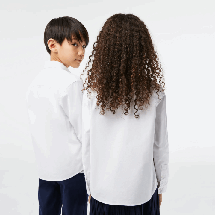 bijelo bež nbn 6H4B3080 djeca Lacoste kontrastna košulja s džepovima