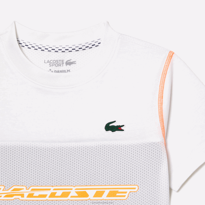 bijelo plava narančasta wyi 6H4B3005 dječaci Lacoste tenis x daniil medvedev majica s dresom