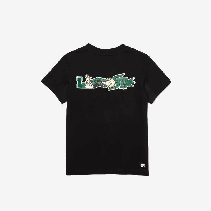 crna 031 6H4B3170 dječaci Lacoste sportski dres teniska majica