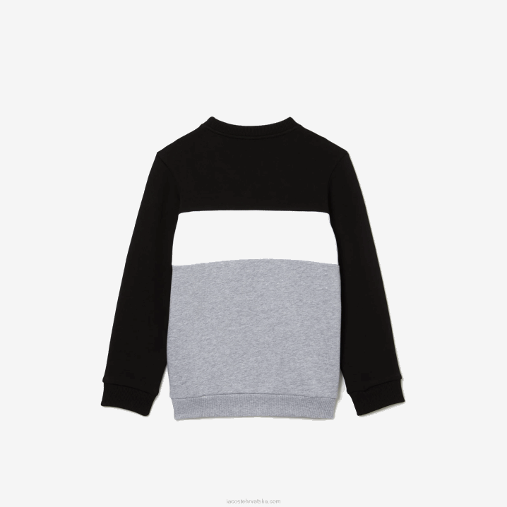 crna bijela siva chine nua 6H4B3236 djeca Lacoste brendirana majica s okruglim izrezom