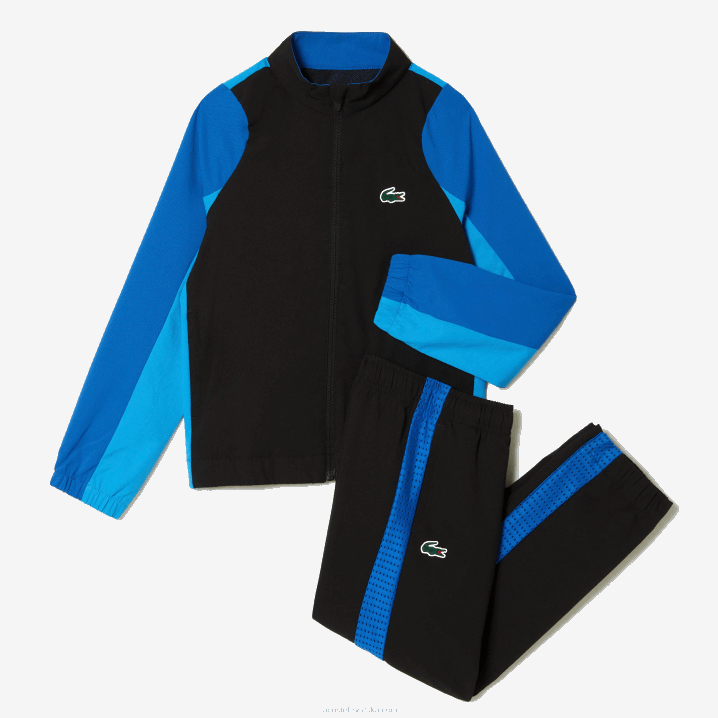 crno plavo žuto ayf 6H4B3047 dječaci Lacoste set za trčanje u boji u boji za tenis
