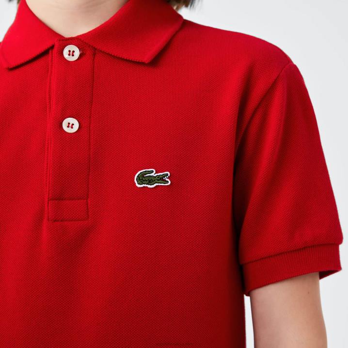 crvena 240 6H4B3135 djeca Lacoste regular fit petit pique polo