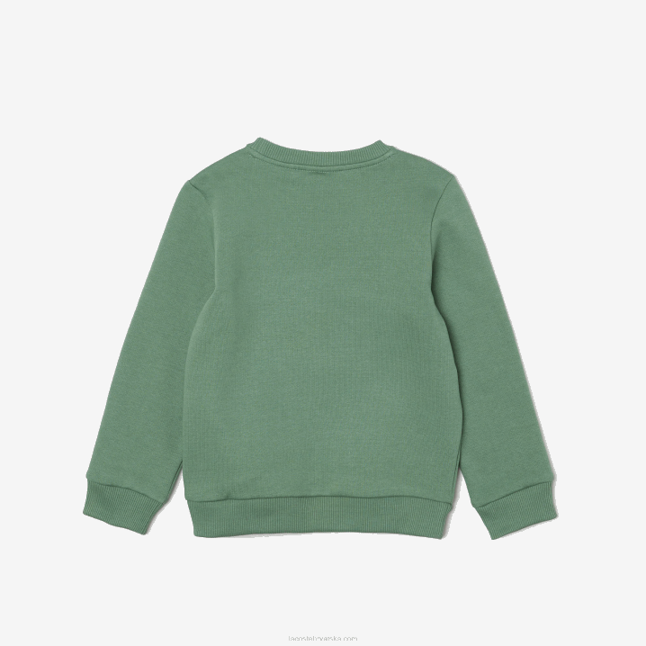 kaki zelena kx5 6H4B3052 djeca Lacoste flanelska majica od organskog pamuka