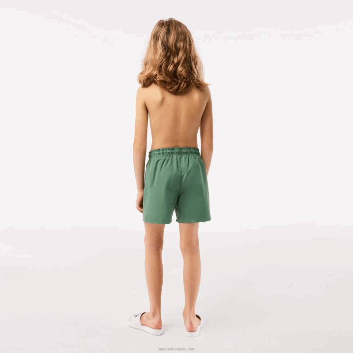 kaki zeleni wij 6H4B3105 dječaci Lacoste brzosušeće čvrste kupaće hlačice