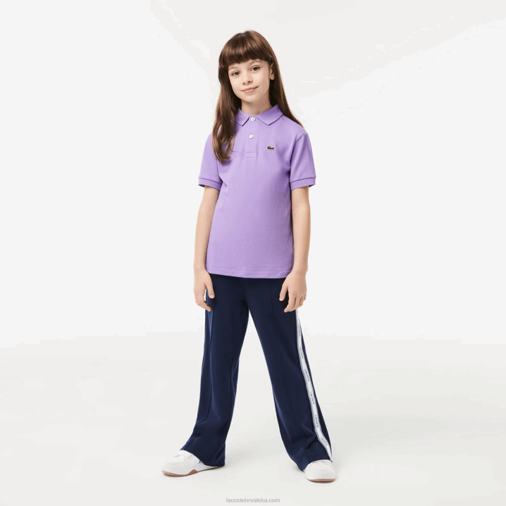 ljubičasta gfu 6H4B3181 djeca Lacoste regular fit petit pique polo