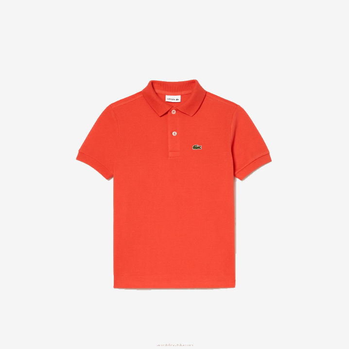 narančasta 02k 6H4B3007 djeca Lacoste regular fit petit pique polo