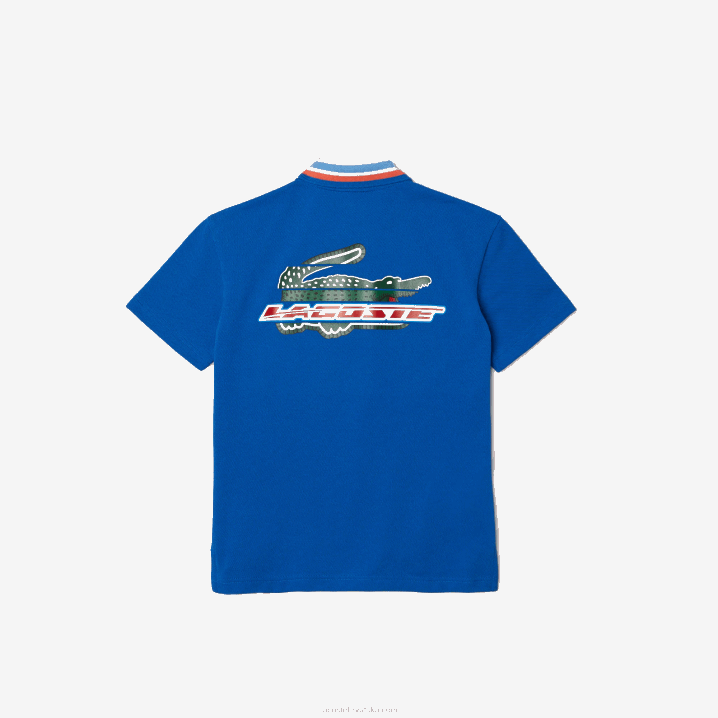 plavo bijelo et6 6H4B3033 dječaci Lacoste kontrastni ovratnik s markiranim polo