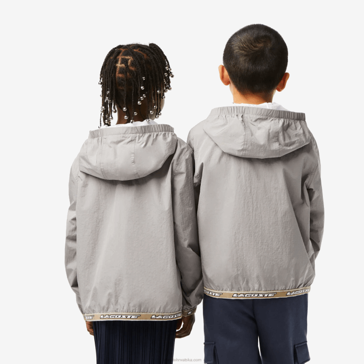 siva kzw 6H4B3065 djeca Lacoste puder jakna s kapuljačom