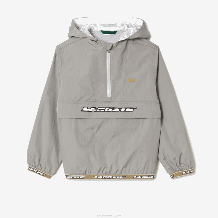 siva kzw 6H4B3065 djeca Lacoste puder jakna s kapuljačom