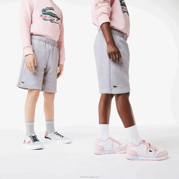 sivi chine cca 6H4B3101 djeca Lacoste kratke hlače od flisa od organskog brušenog pamuka