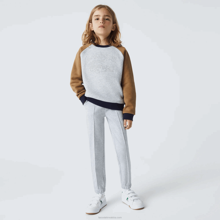 sivi chine cca 6H4B3275 dječaci Lacoste rastezljive pamučne hlače s elastičnim strukom