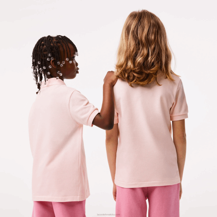 svijetlo ružičasta t03 6H4B3137 djeca Lacoste regular fit petit pique polo