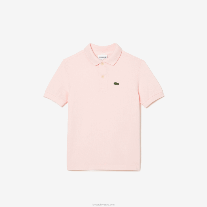 svijetlo ružičasta t03 6H4B3137 djeca Lacoste regular fit petit pique polo