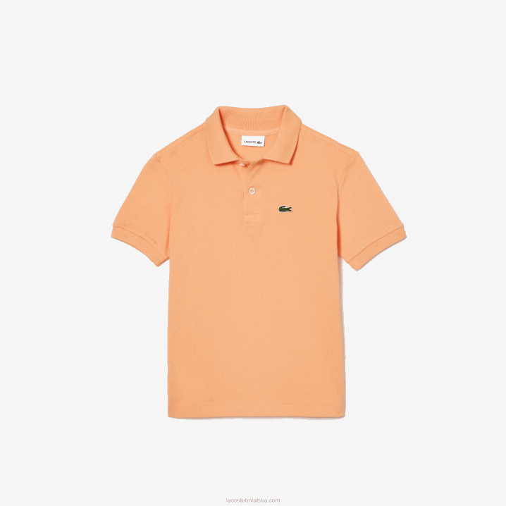 svijetlonarančasta heb 6H4B3123 djeca Lacoste regular fit petit pique polo