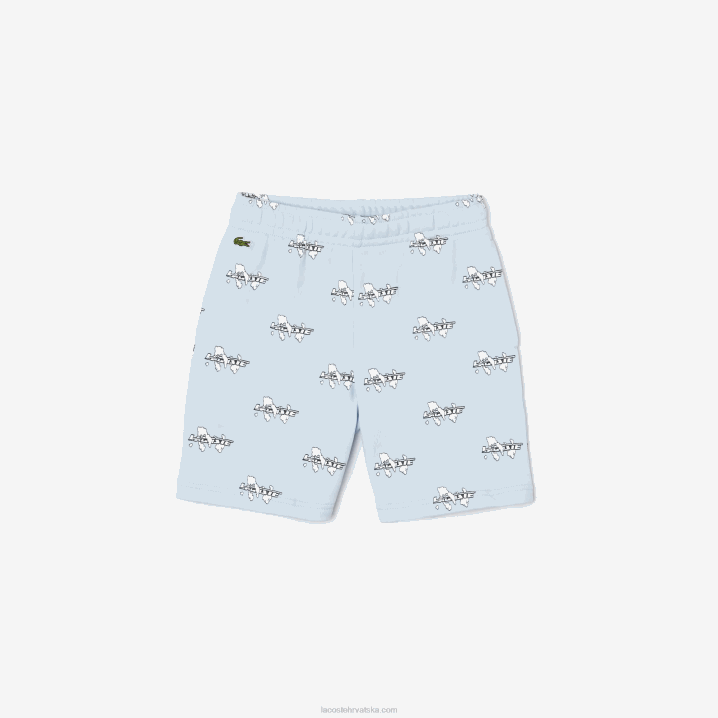 svijetloplava t01 6H4B3102 dječaci Lacoste kratke hlače od flanela od organskog pamuka