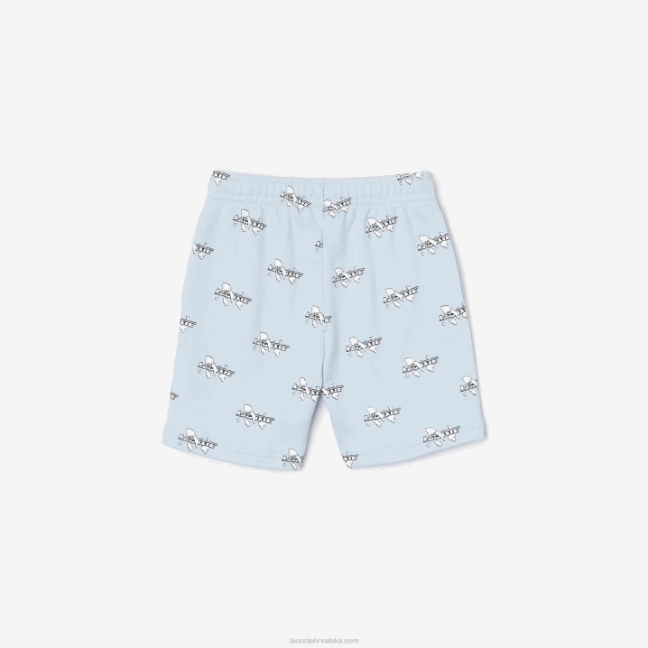 svijetloplava t01 6H4B3102 dječaci Lacoste kratke hlače od flanela od organskog pamuka