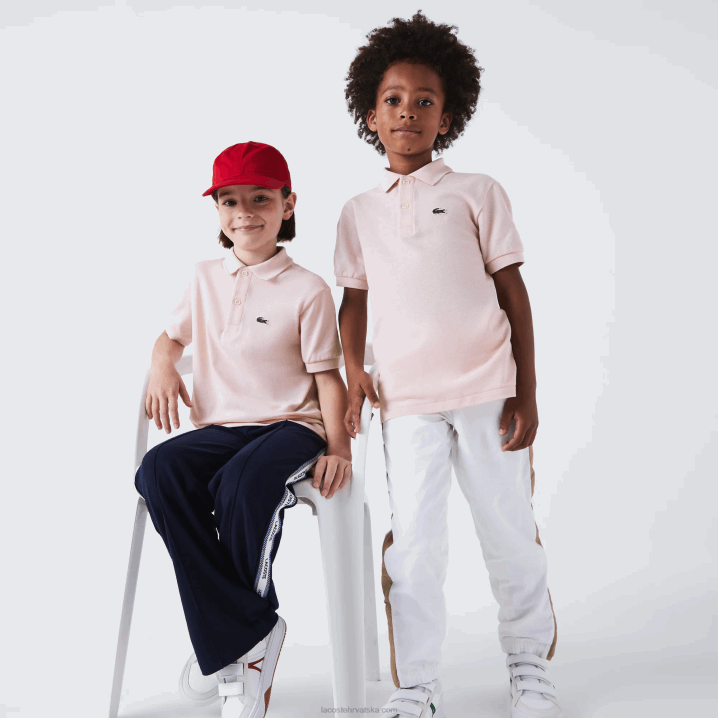 svijetloružičasti ady 6H4B3122 djeca Lacoste regular fit petit pique polo