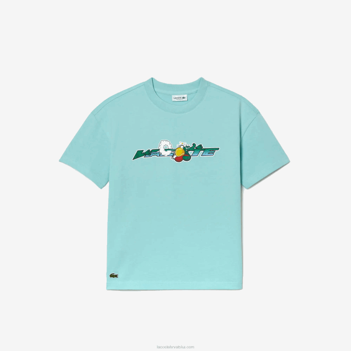 svijetlozeleno bijelo y7i 6H4B3039 djeca Lacoste brendirana majica kratkih rukava od organskog pamučnog žerseja
