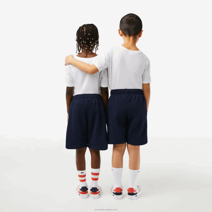 tamnoplava 166 6H4B3100 djeca Lacoste kratke hlače od flisa od organskog brušenog pamuka