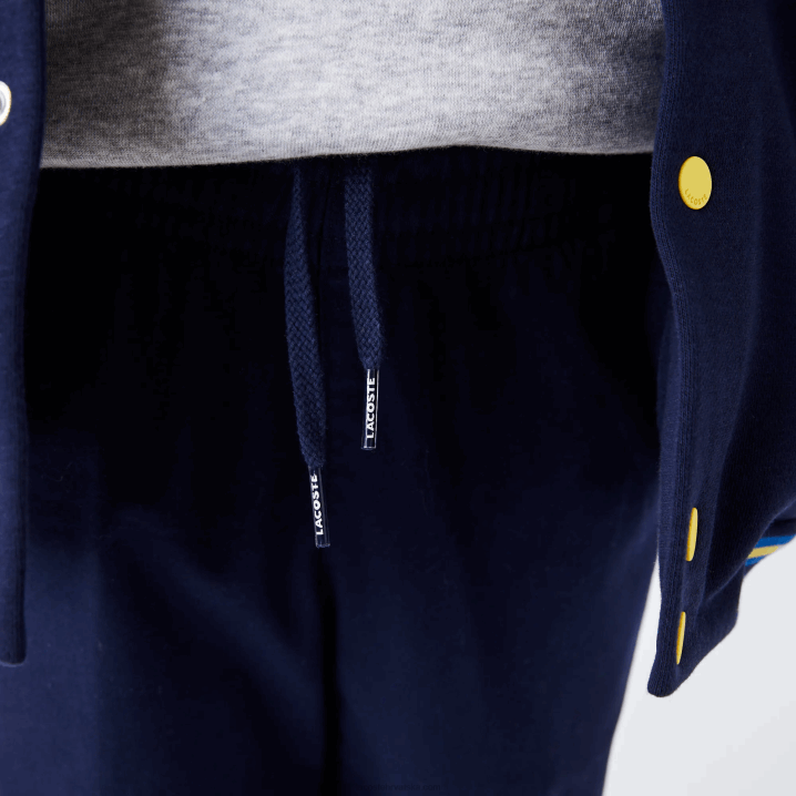 tamnoplava 166 6H4B3269 dječaci Lacoste rastezljive pamučne hlače od gabardina