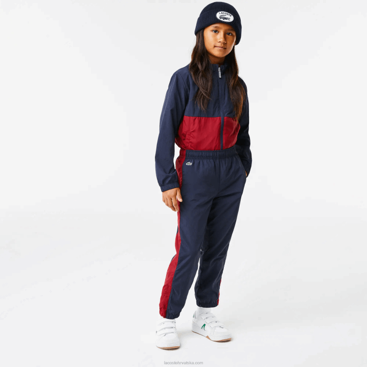 tamnoplava bordo lub 6H4B3225 djeca Lacoste trenirke s kontrastnom trakom