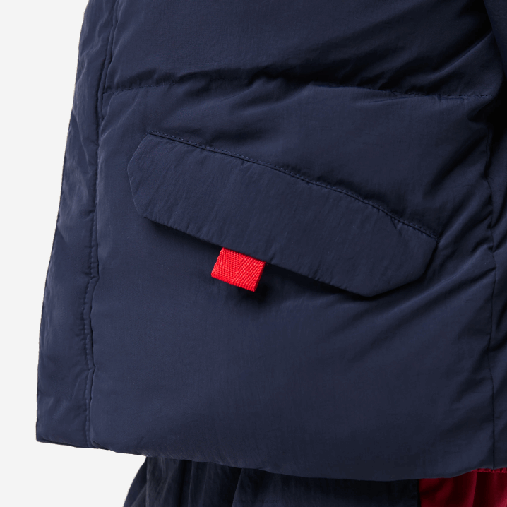 tamnoplava crvena 7pe 6H4B3221 djeca Lacoste jakna od tafta s kapuljačom s krokodilskim vezom