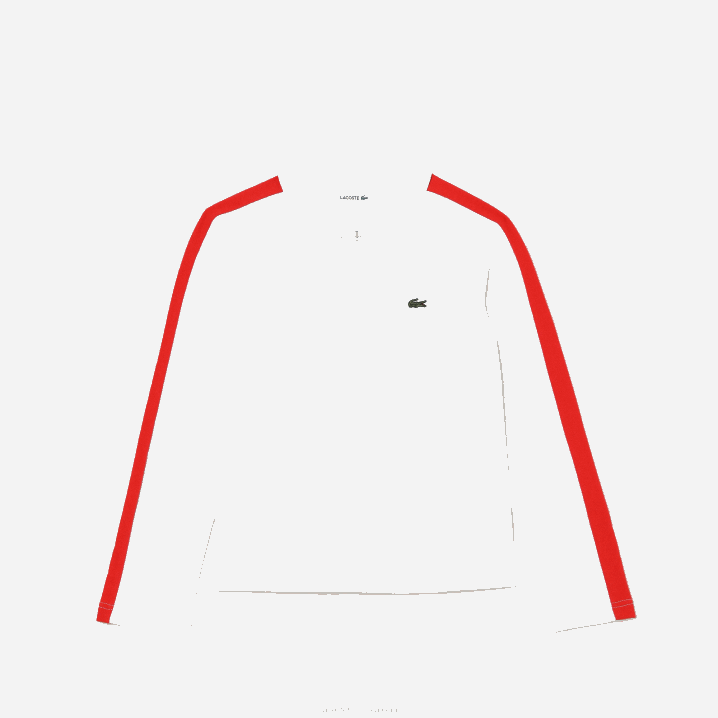 bijelo crvena 7hu 6H4B3144 djevojke Lacoste kontrastna traka zip polo