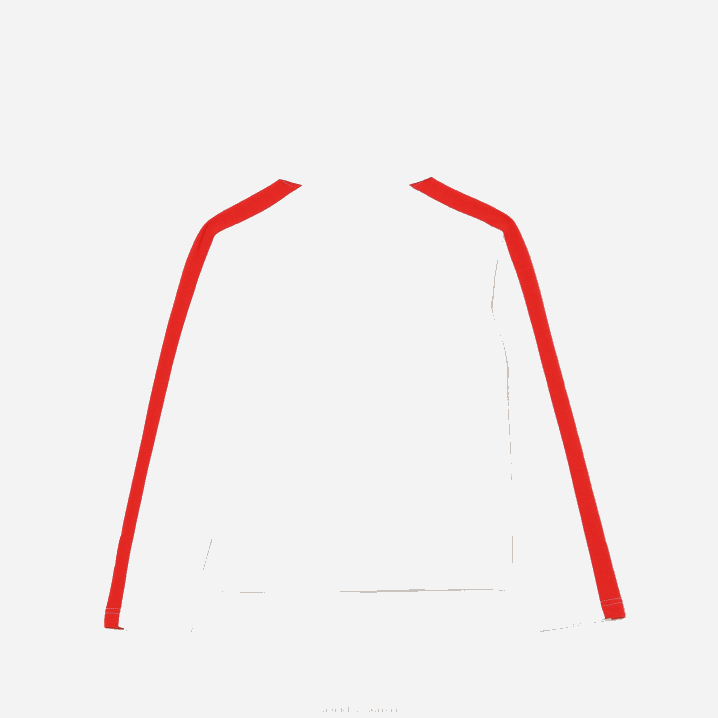 bijelo crvena 7hu 6H4B3144 djevojke Lacoste kontrastna traka zip polo