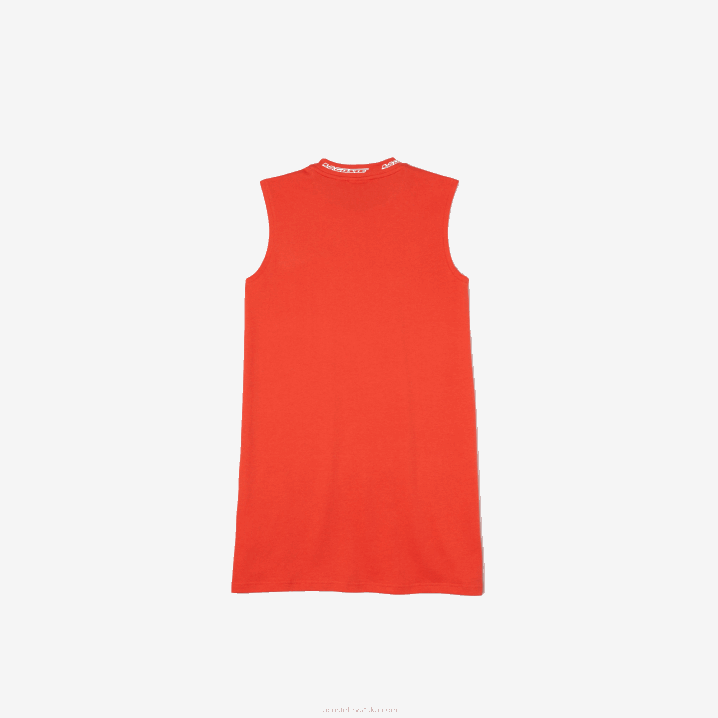 narančasta 02k 6H4B3085 djevojke Lacoste majica s logom od pamučnog žerseja s okruglim izrezom