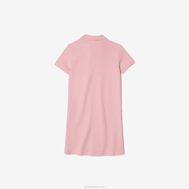 ružičasta 7sy 6H4B3297 djevojkelacoste x minecraft pamučna pique polo haljina