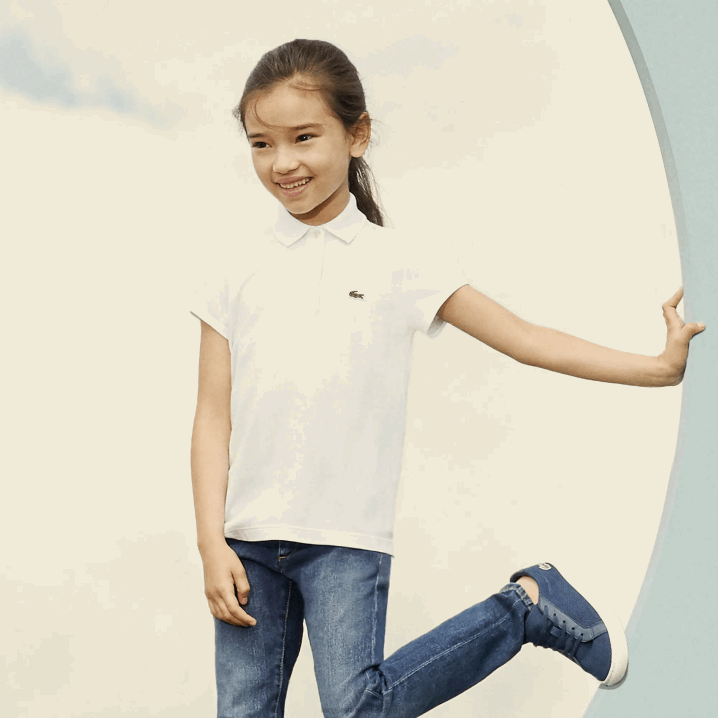 tamnoplava 166 6H4B2951 djevojke Lacoste nazubljeni ovratnik mini pique polo