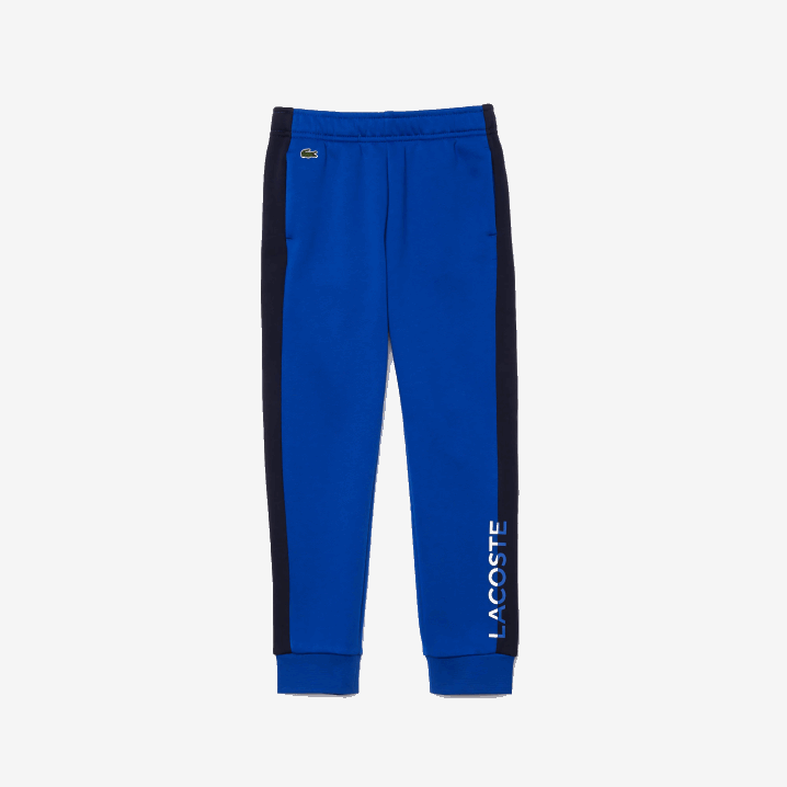 tamnoplava mt5 6H4B3254 dječaci Lacoste trenirke od flisa obojene u boji