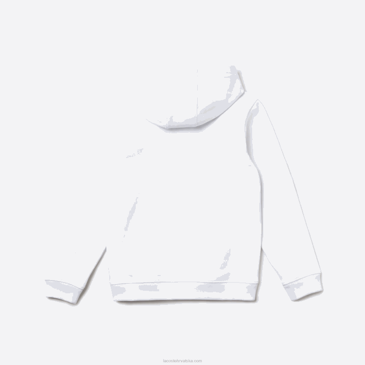 bijela 001 6H4B3202 djeca Lacoste krokodilska pamučna majica s kapuljačom