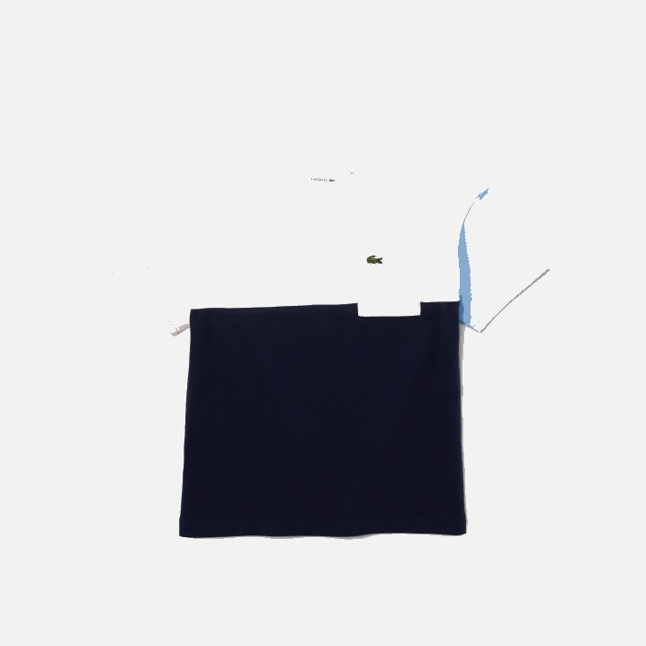 mornarsko plava bijela roza gta 6H4B3179 djevojke Lacoste pamučna majica kratkih rukava s okruglim izrezom s džepnim blokovima boja