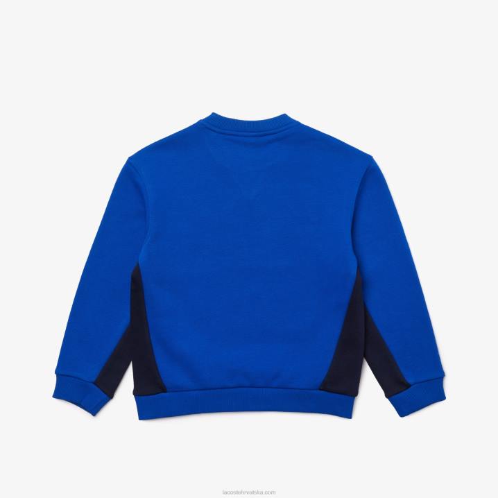 tamnoplava mt5 6H4B3265 dječaci Lacoste flis sweatshirt s okruglim izrezom