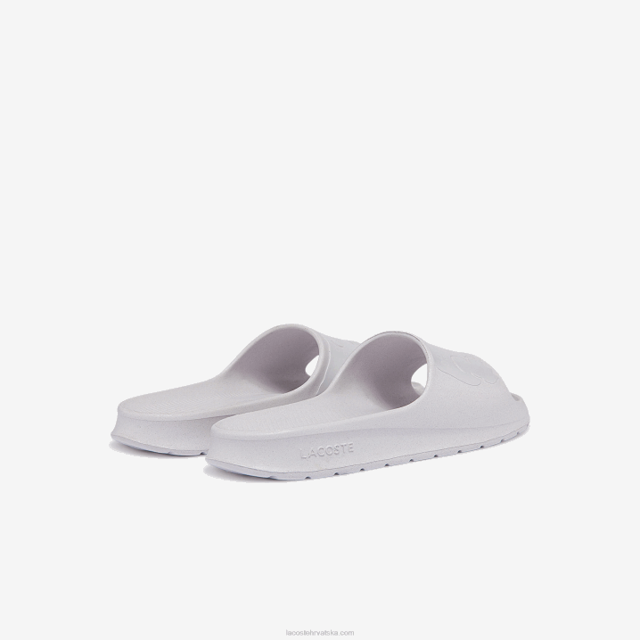 bijela i prljavo bijela 65t 6H4B1880 muškarci Lacoste croco 2.0 sintetički logo slajdovi
