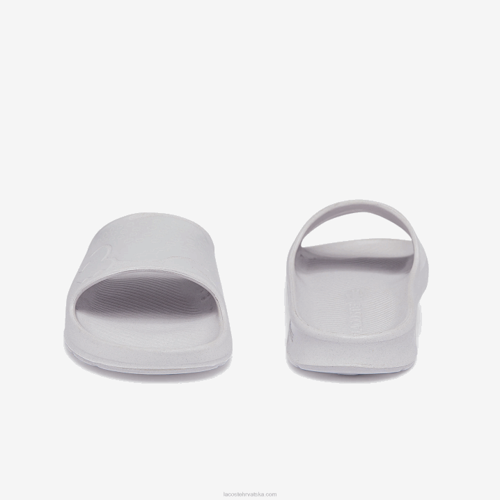 bijela i prljavo bijela 65t 6H4B1880 muškarci Lacoste croco 2.0 sintetički logo slajdovi